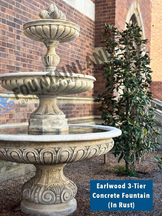 Earlwood 3-Tier Concrete Water Feature - Large 240cm