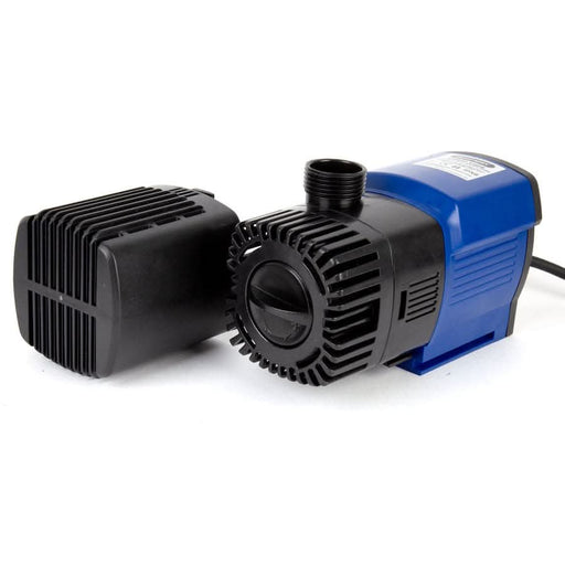 A low voltage water pump with outer cage removed.