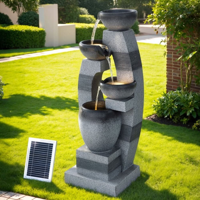 Solar Arc Flow 4-Tier Cascading Water Feature