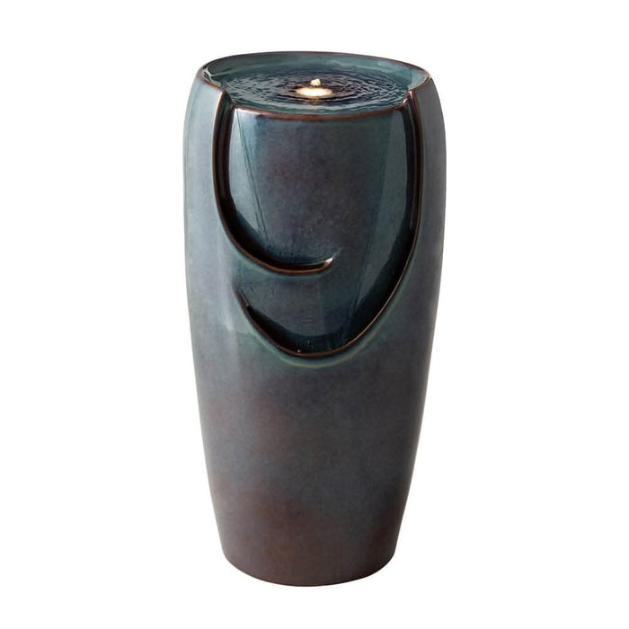 Verde Vase Modern Ceramic Fountain - Abstract Elegance