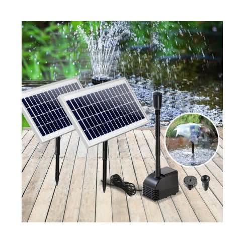 Solar Fountain Pump w/ Dual Panel - 1100LPH