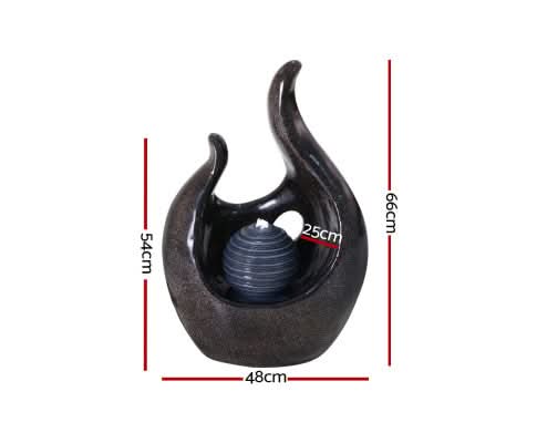 Solar Powered Arc Water Fountain w/ Backup Battery - 66cm