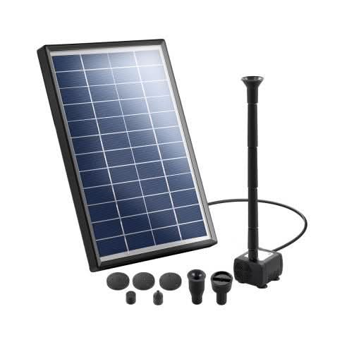 Solar Fountain & Pond Pump w/ Panel - 300LPH, Max 1.3m