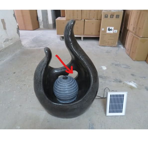 Solar Powered Arc Water Fountain w/ Backup Battery - 66cm