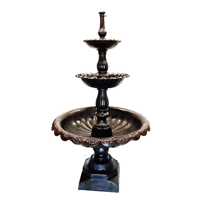 Lisbon 3-Tier Cast Iron Water Fountain - Large 210cm - Self-Contained