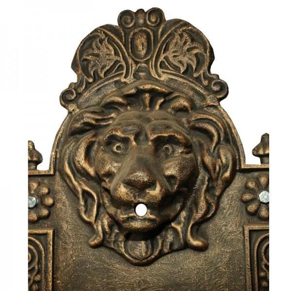 Lion's Zeal Cast Iron Wall Fountain - 77cm