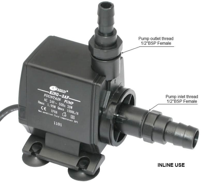 Resun King 2AFLV 24V Low Voltage Water Pump - 1500LPH