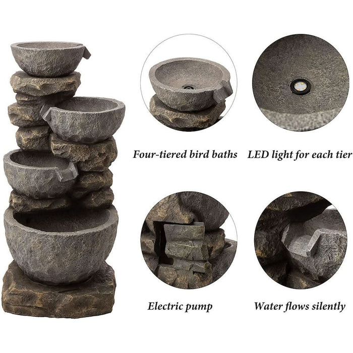 resin stone water feature details