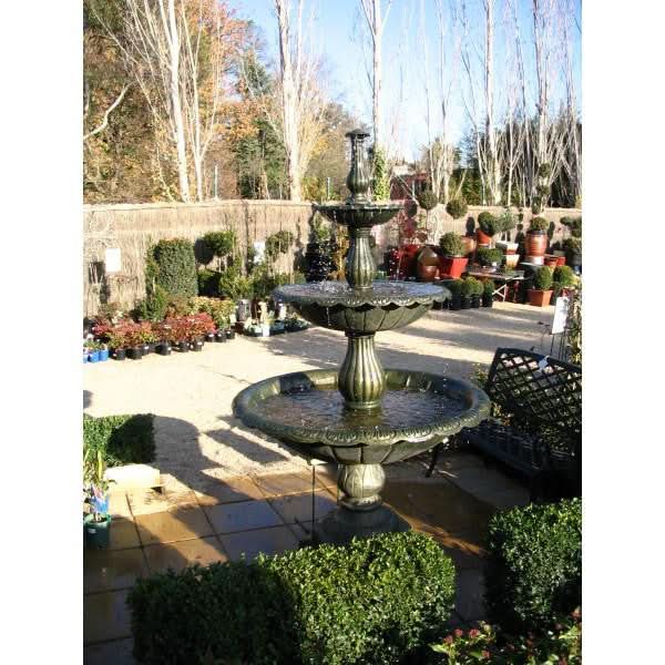 Lisbon 3-Tier Cast Iron Water Fountain - Large 210cm - Self-Contained