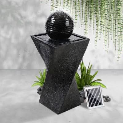 twist shaped outdoor fountain front view