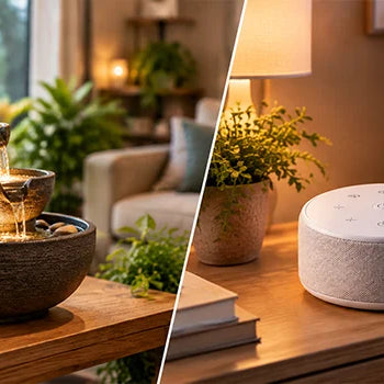 Indoor Water Fountain vs White Noise Machine: Which Creates a More Relaxing Home?