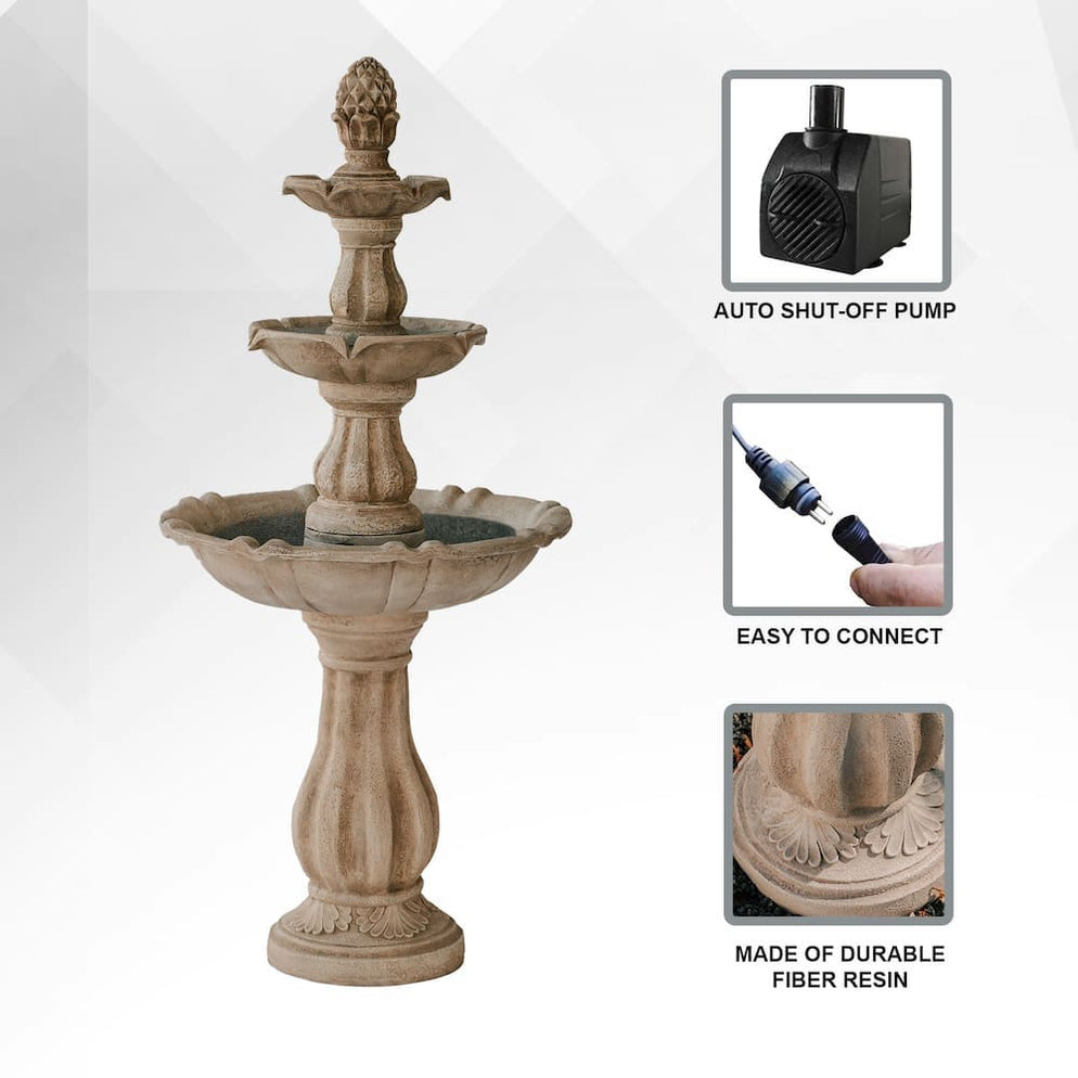 Avery 3-Tier Bird Bath Fountain - 133cm Exclusive — Fountainland