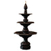 A cast iron black-red water fountain.