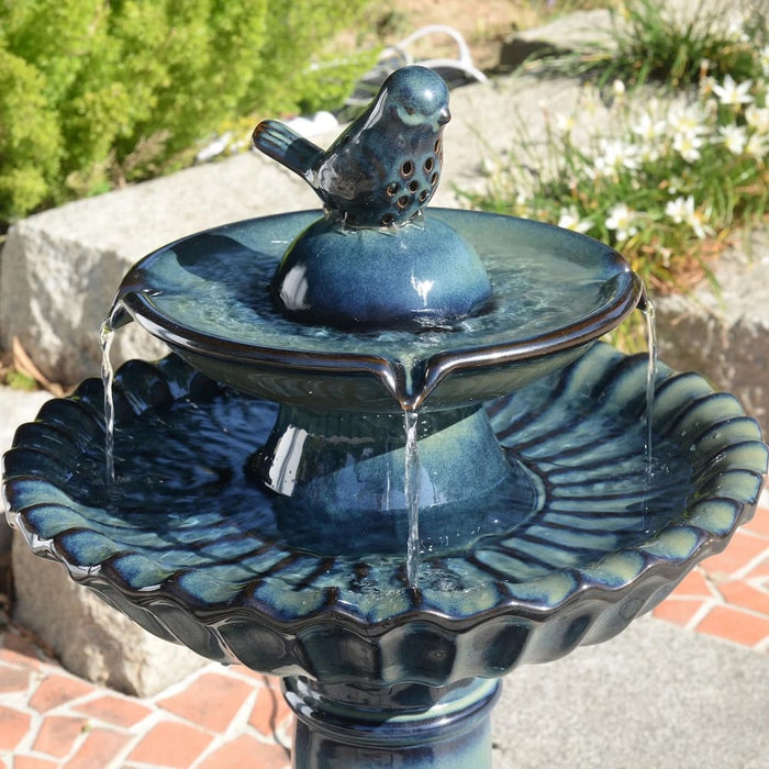 Maisy Ceramic Bird Bath Fountain - 2 Colours