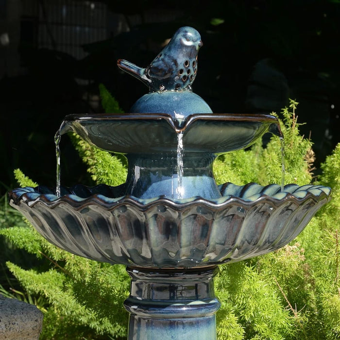 Maisy Ceramic Bird Bath Fountain - 2 Colours