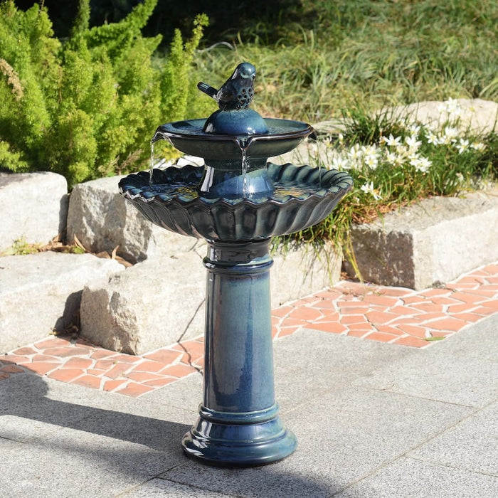 Maisy Ceramic Bird Bath Fountain - 2 Colours