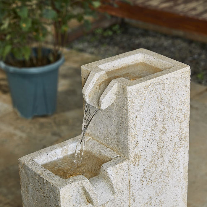 Urban Columns 4-Tier Water Feature - Sandstone Effect