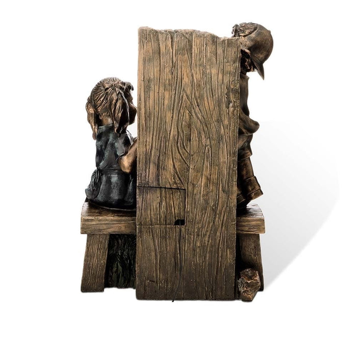 Boy & Girl At Tap Vintage Bronze Water Feature