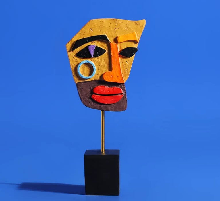 Ember the Colourful Modern Face Abstract Sculpture