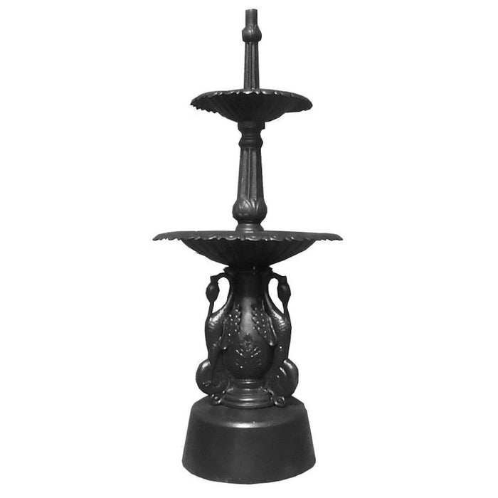 Ibis 2-Tier Cast Iron Water Fountain Large /w Fibreglass Pond - 147cm