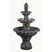 3-tier water fountain with ornate detailing and pineapple finial