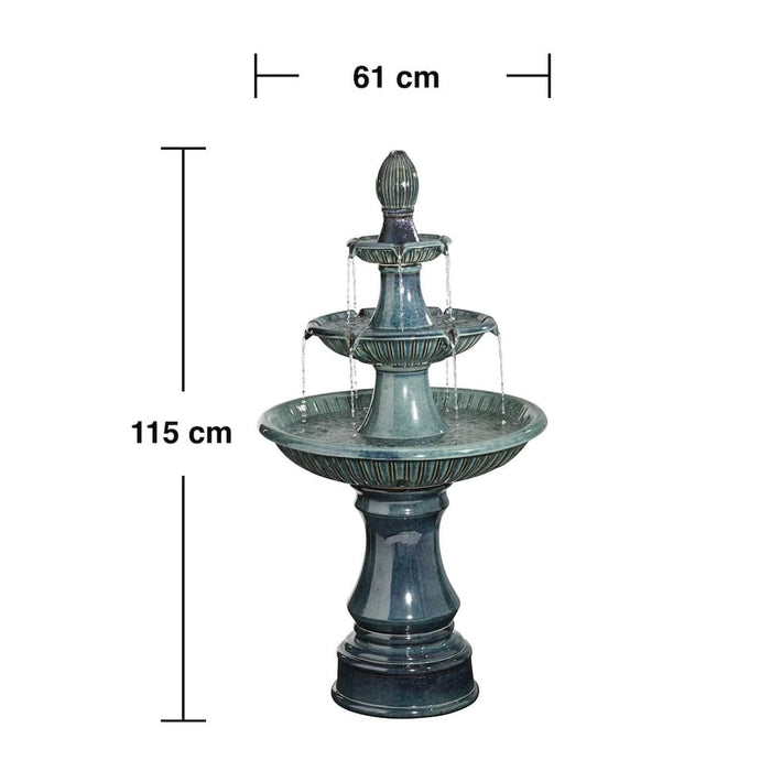 Regal 3-Tier Ceramic Water Fountain - Tall 115cm