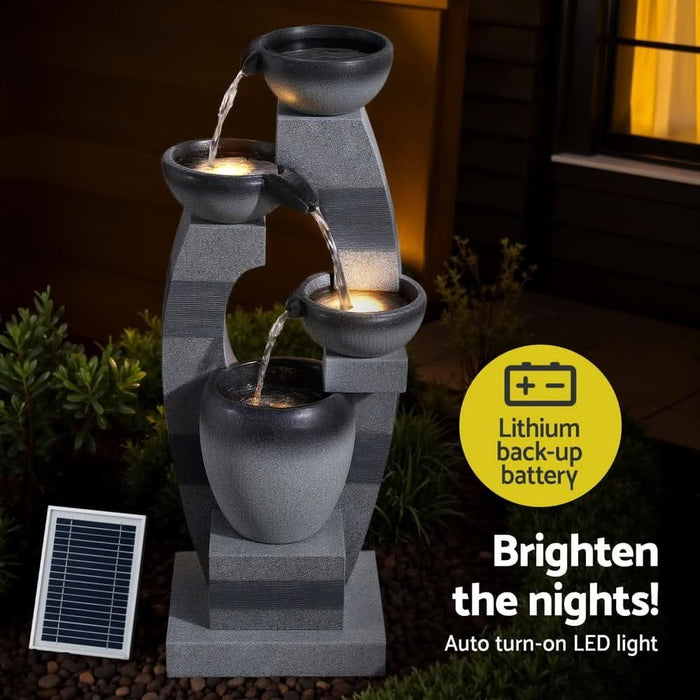 Solar Arc Flow 4-Tier Cascading Water Feature