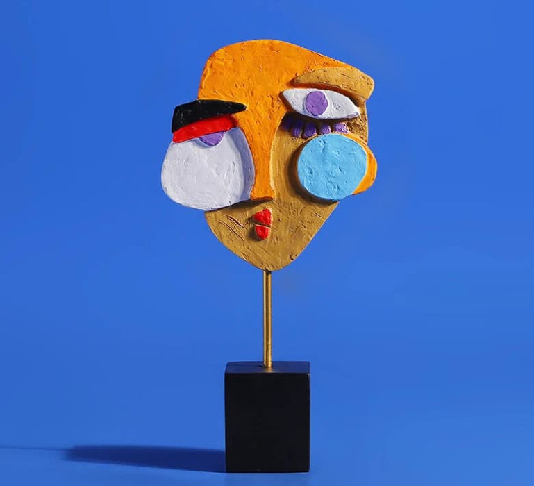 Sally the Colourful Modern Face Abstract Sculpture