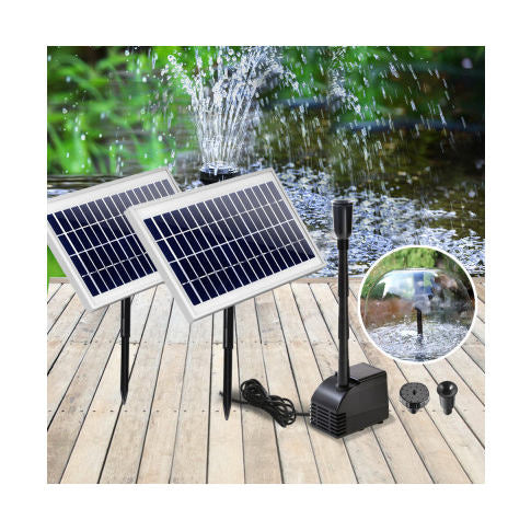 Solar Fountain Pump w/ 2xPanel - 1100LPH