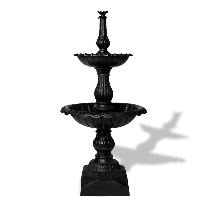 Lisbon 2-Tier Cast Iron Water Fountain - Self Contained - Large 140cm