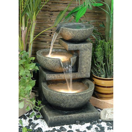 Carmen water feature with LED lights