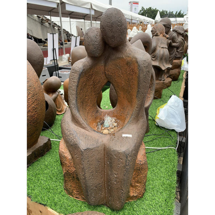 Amore Lovers Water Fountain Rusted Effect - 80cm