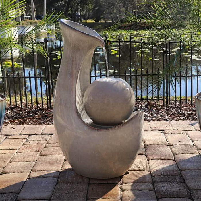 Modular Abstract Water Feature Mirage Falls Water Feature Ceramic - Exclusive Design — Fountainland