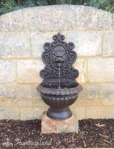 Tiger Face Cast Iron Large Wall Fountain - 120cm