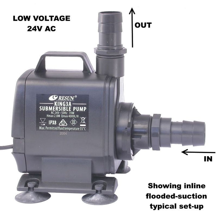 Resun King 3ALV Low Voltage 24V Water Pump - 4000LPH