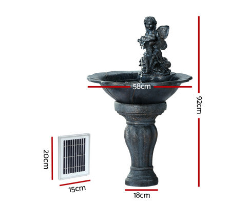 angel bowl solar water feature dimensions