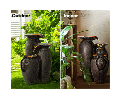 solar trio jugs water feature indoor vs outdoor
