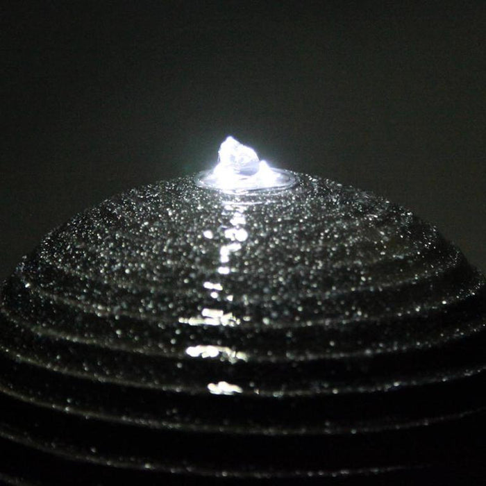Solar Powered Twist Water Fountain w/ LED - 85cm